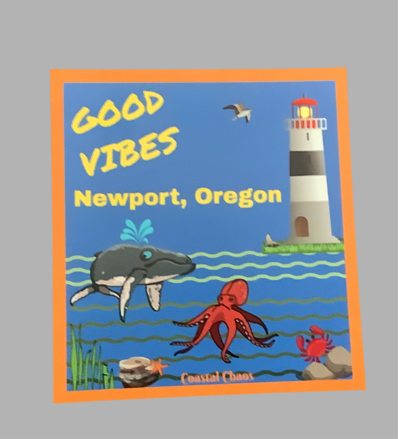 Good vibes square magnet .CC