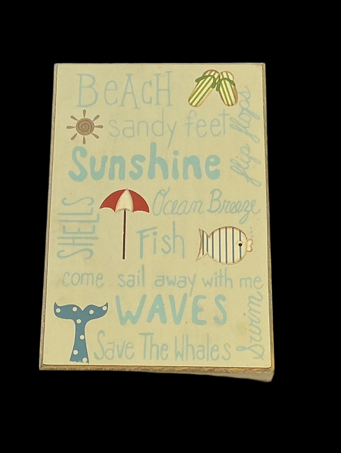 Small beach art wood