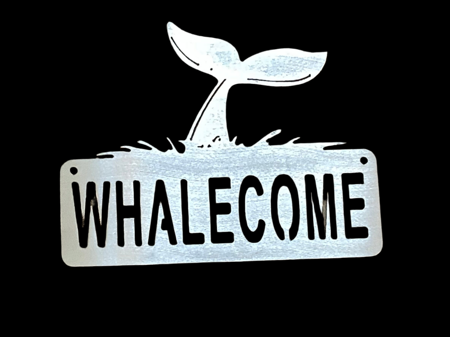 Whalecome sign metal.Cc 10% off