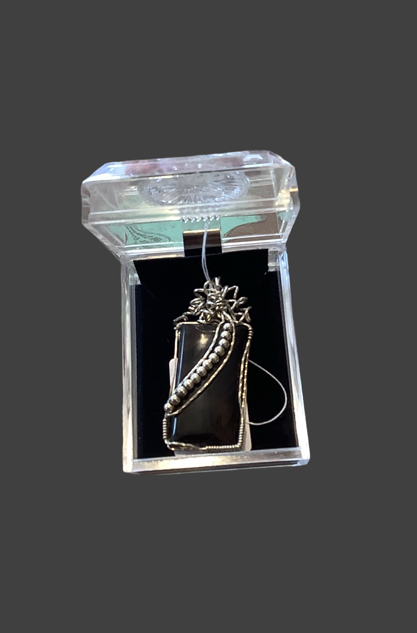 Mahogany obsidian sterling beads.CL