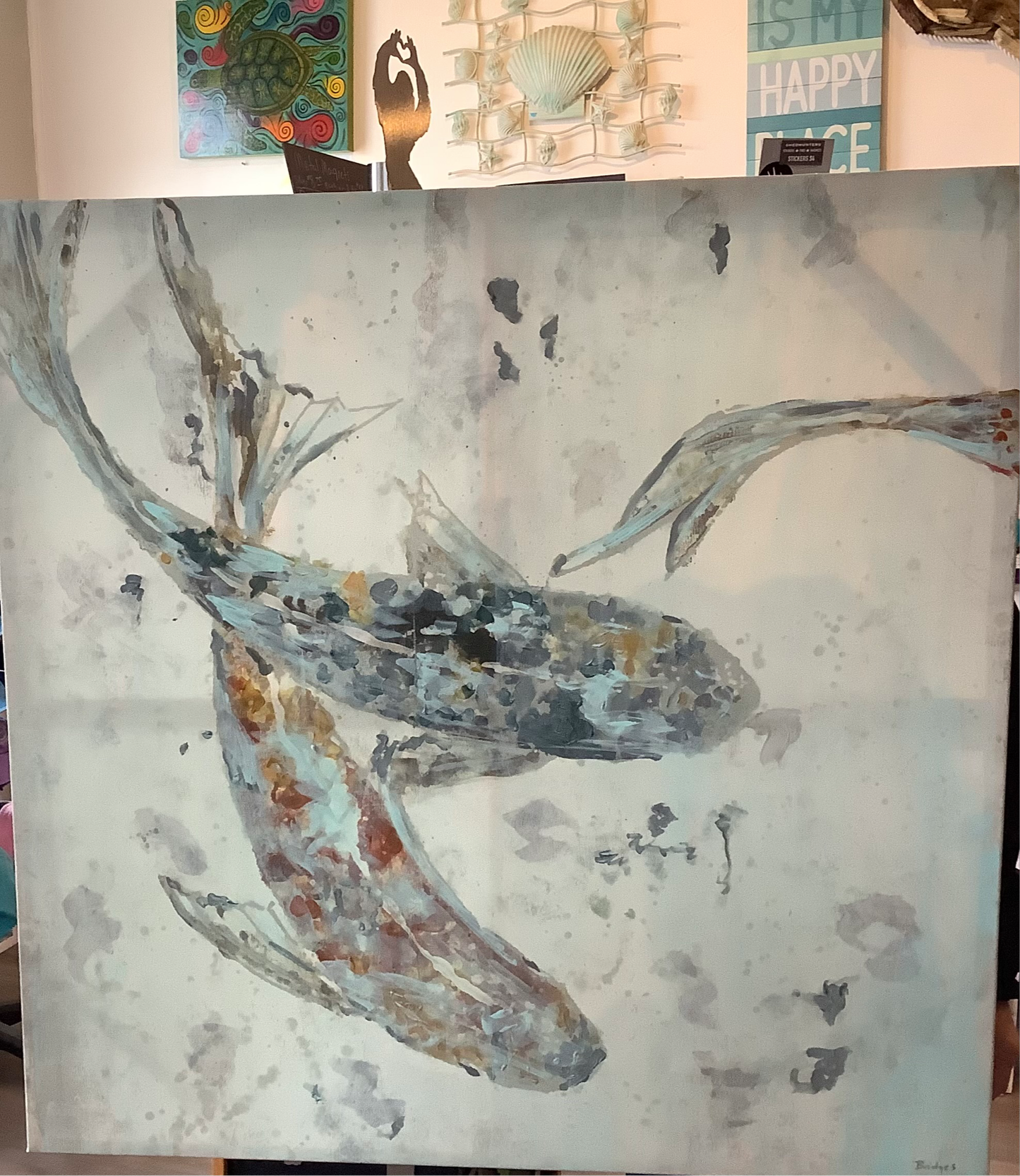 Koi fish canvas print - Sp