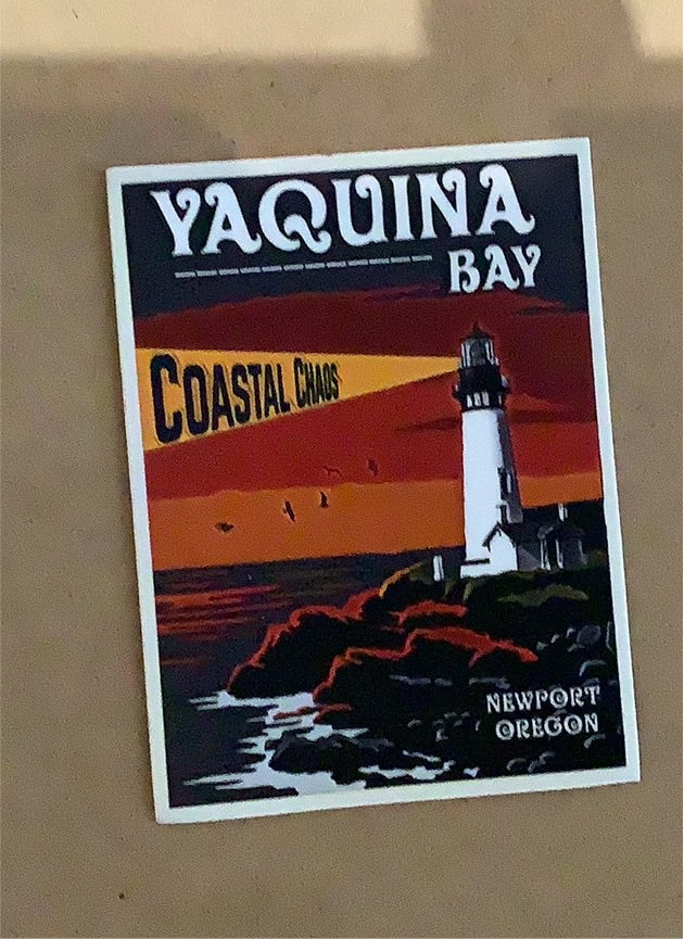 Yaquina Bay Lighthouse -sticker. Shed