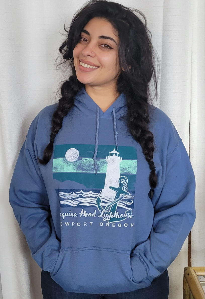 Lighthouse hoodie- Front only- Small.Cc