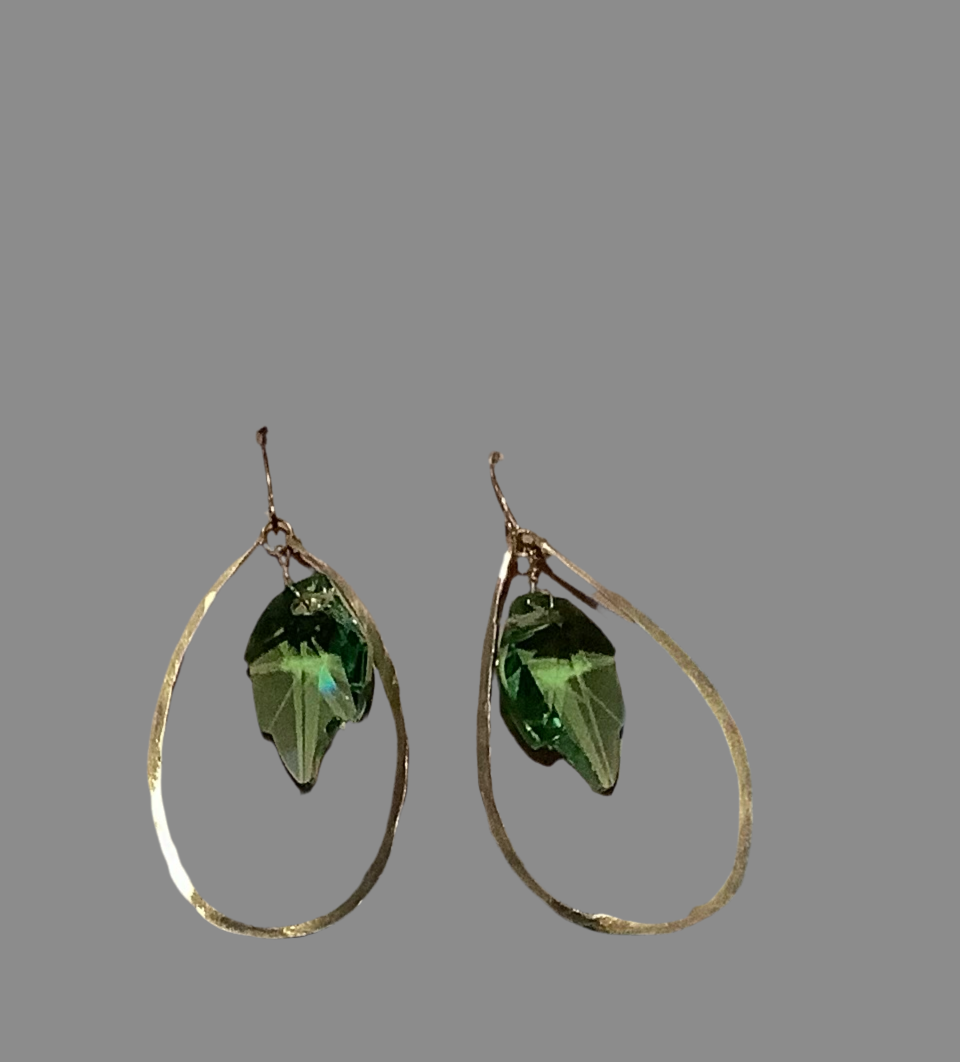 # 04 gold fill,crystal earrings- CD