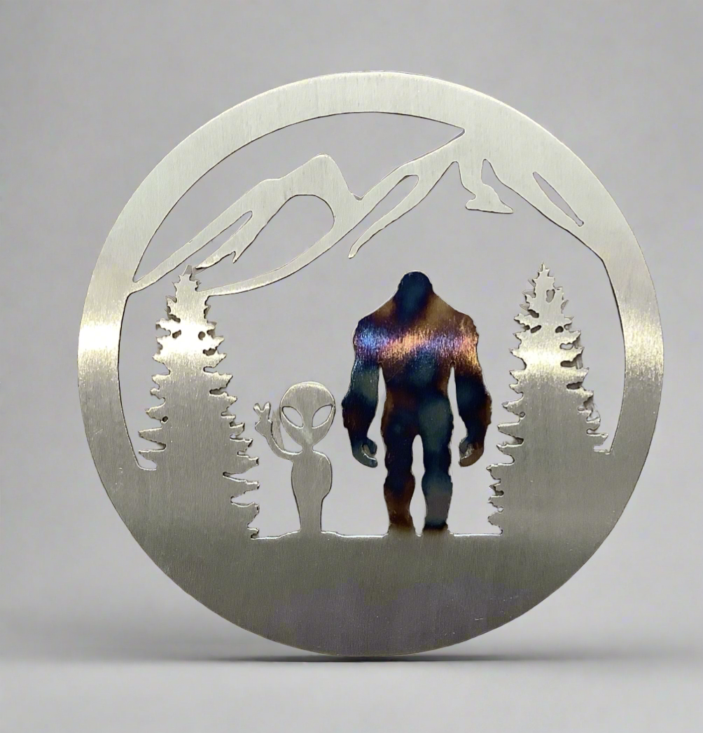 Fire torched or Painted signs.