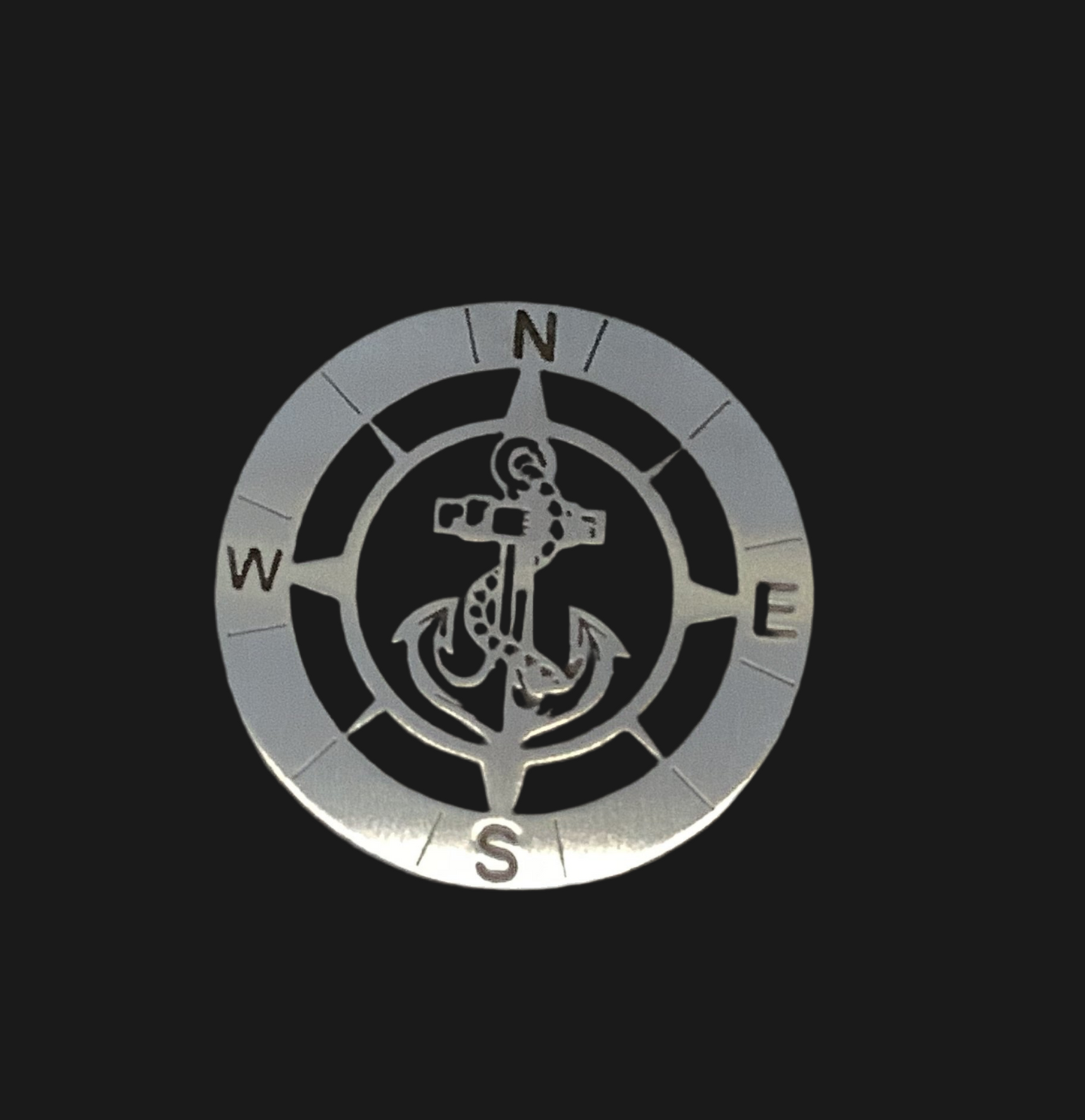 Anchor compass 10% off metal sign