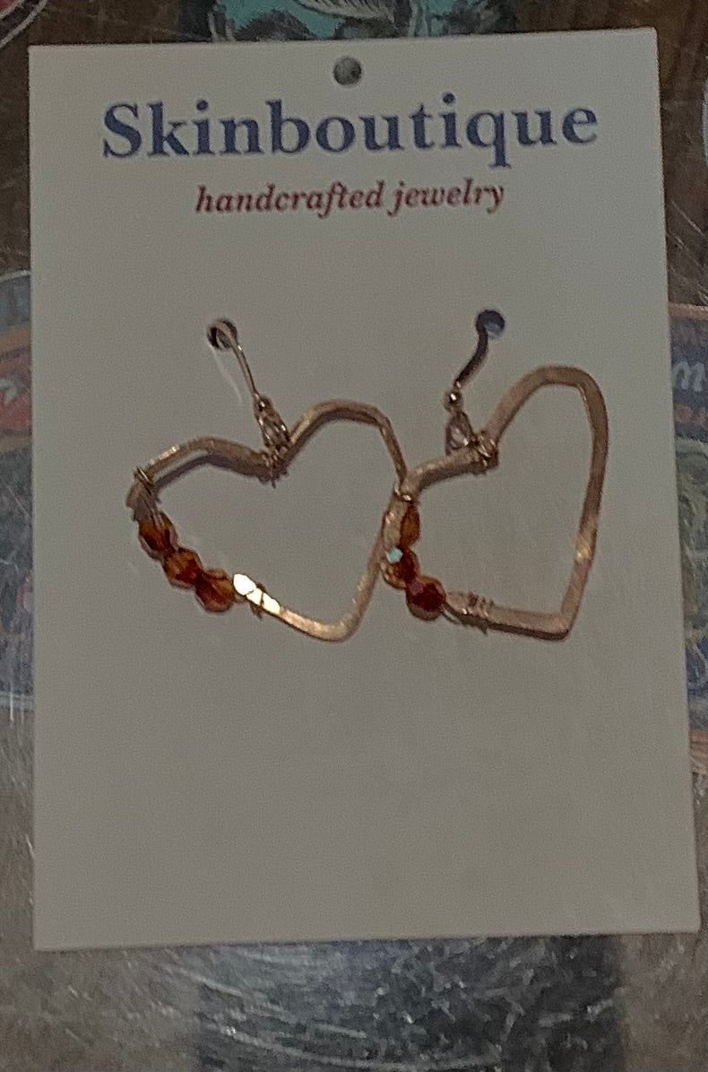 # 06 rose gold fill heart earrings- CD