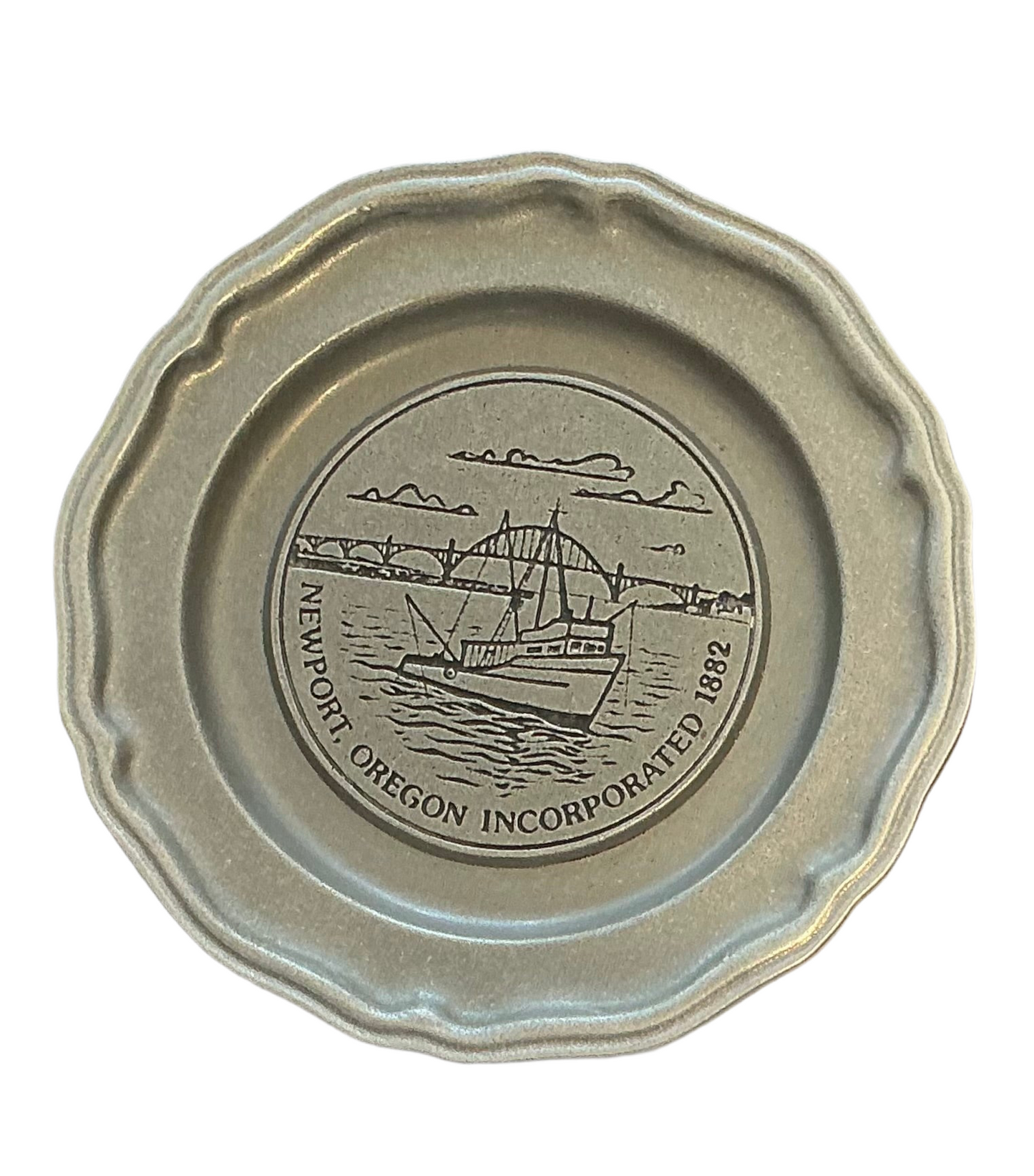 Vintage centennial metal plate