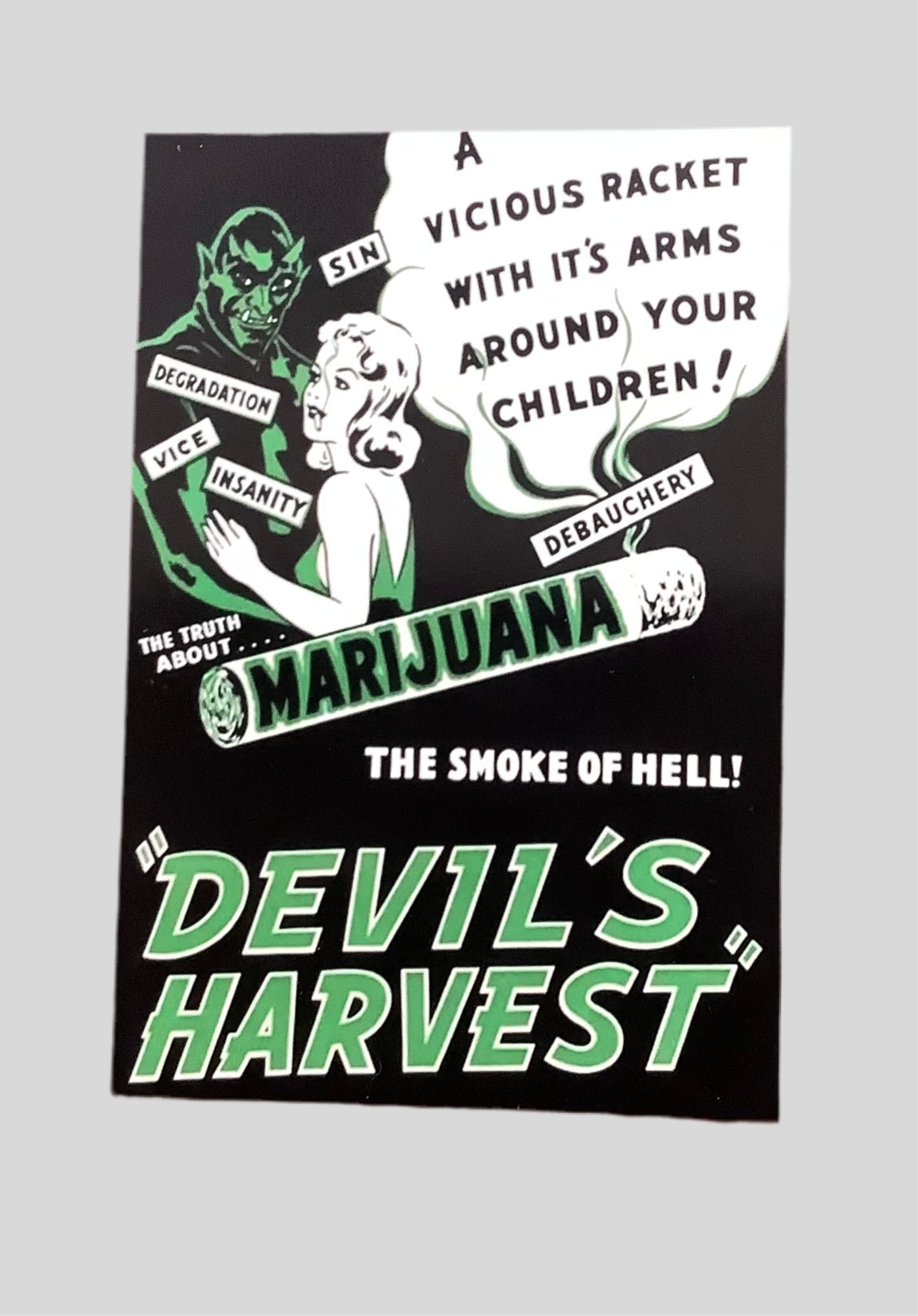 Devils harvest marijuana poster