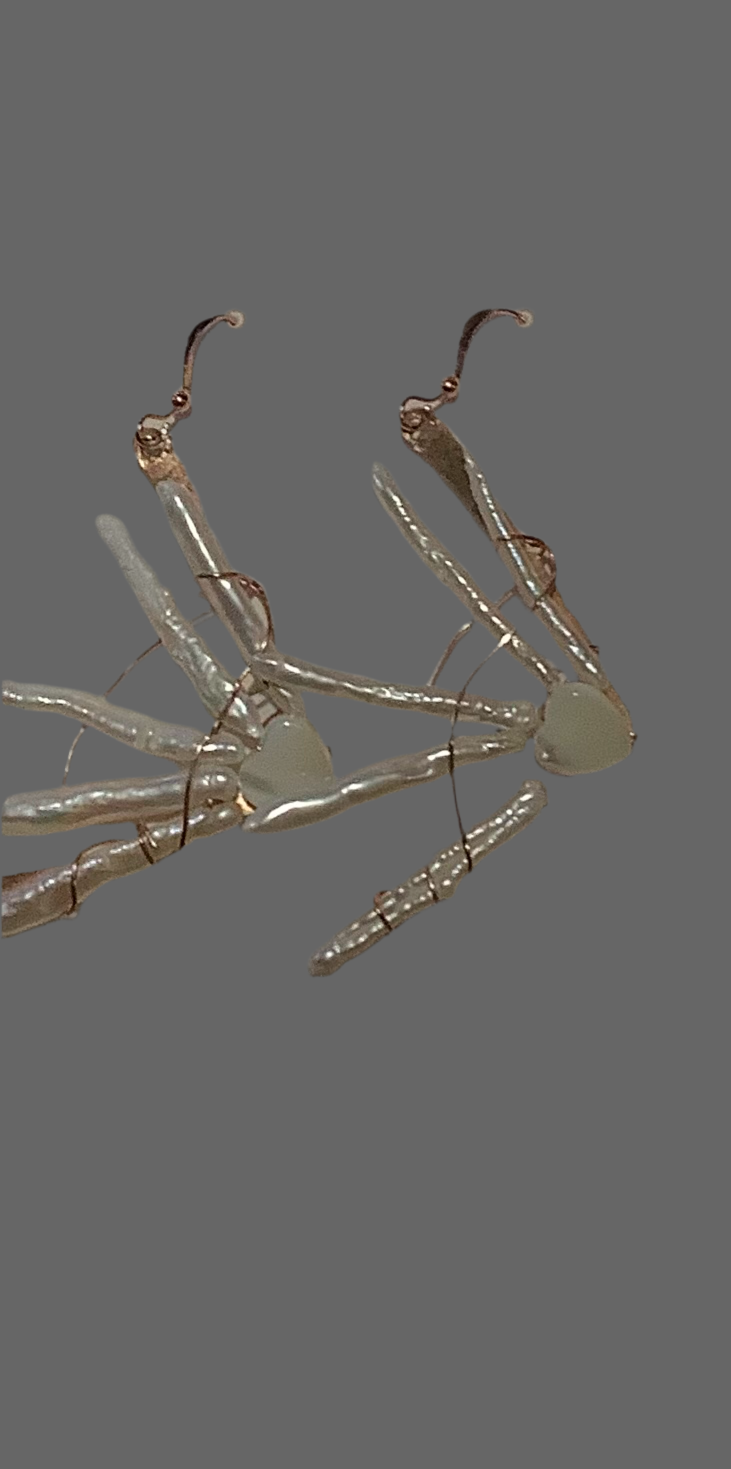 # 011 pearls rose gold fill earrings- CD