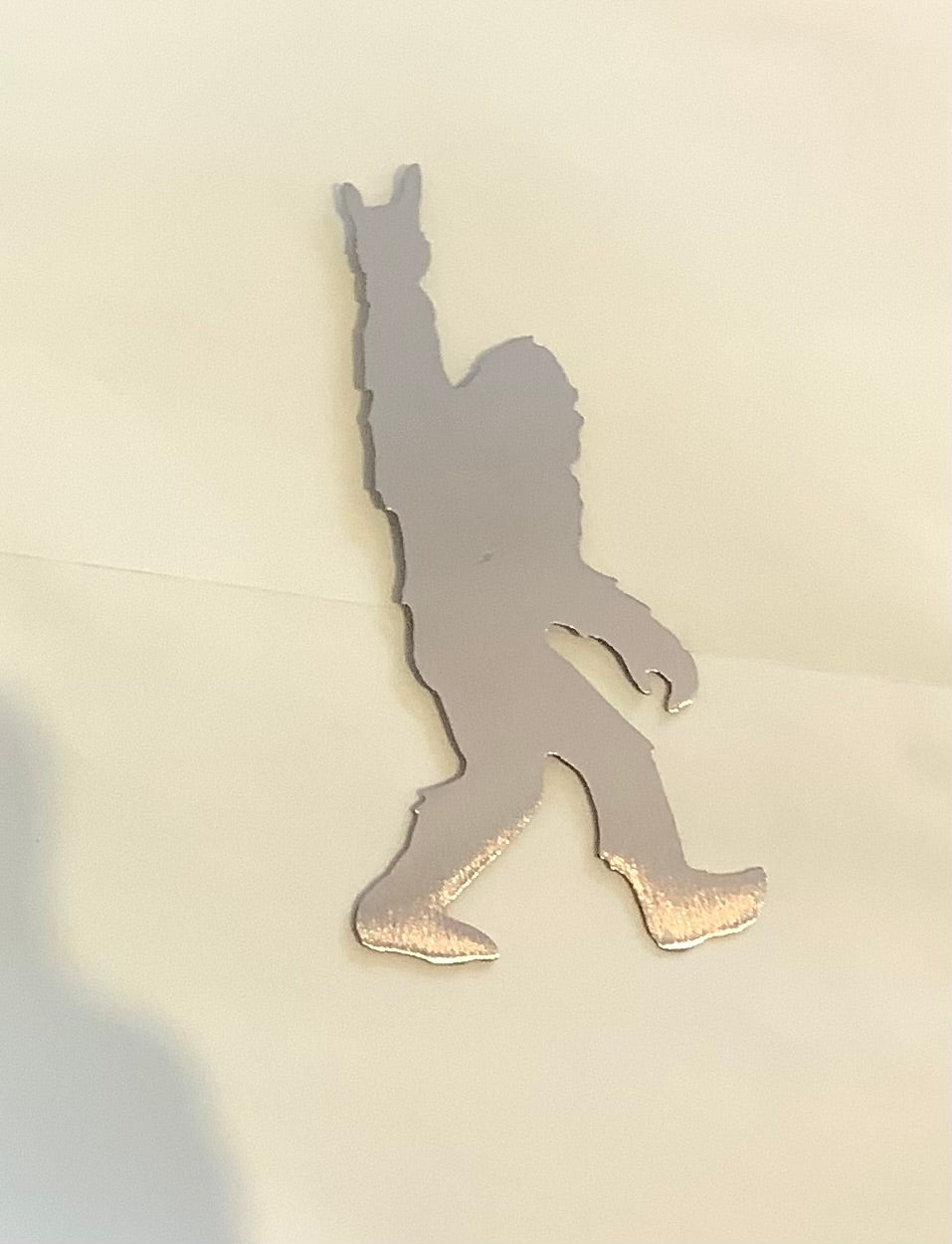 Rock On- Bigfoot- metal magnet.Cc