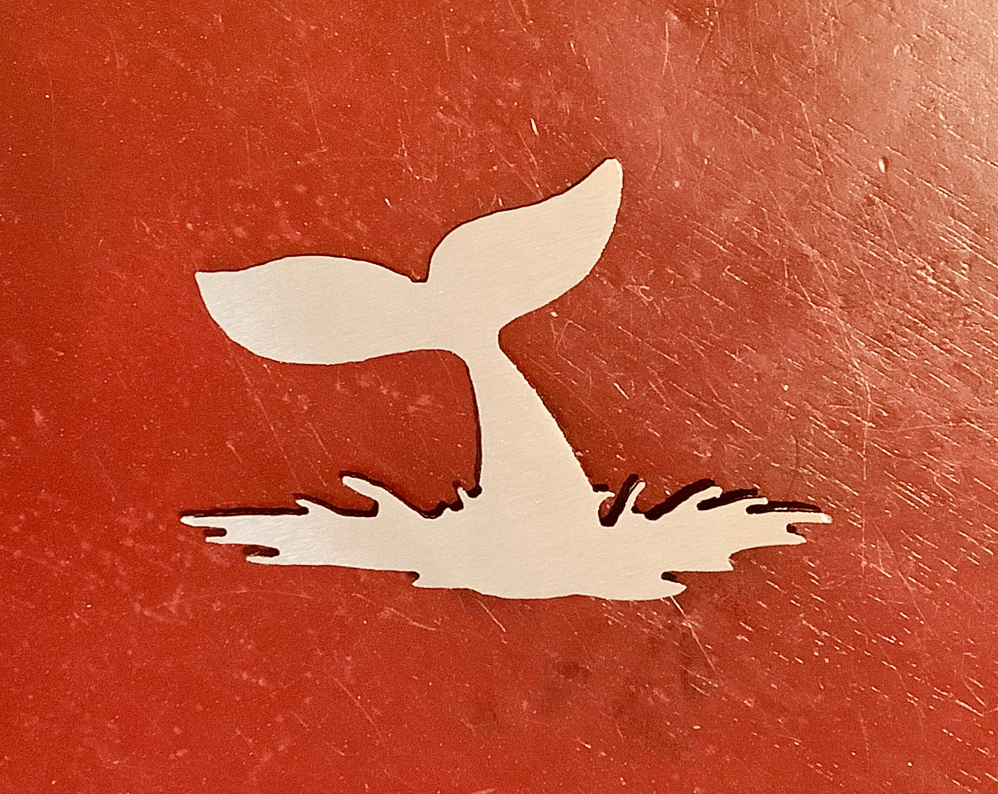 Whale tail- metal magnet. CC