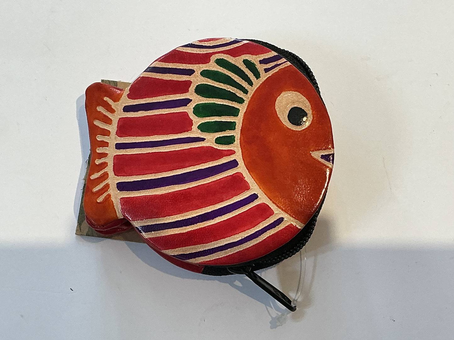 Fish coin purse leather