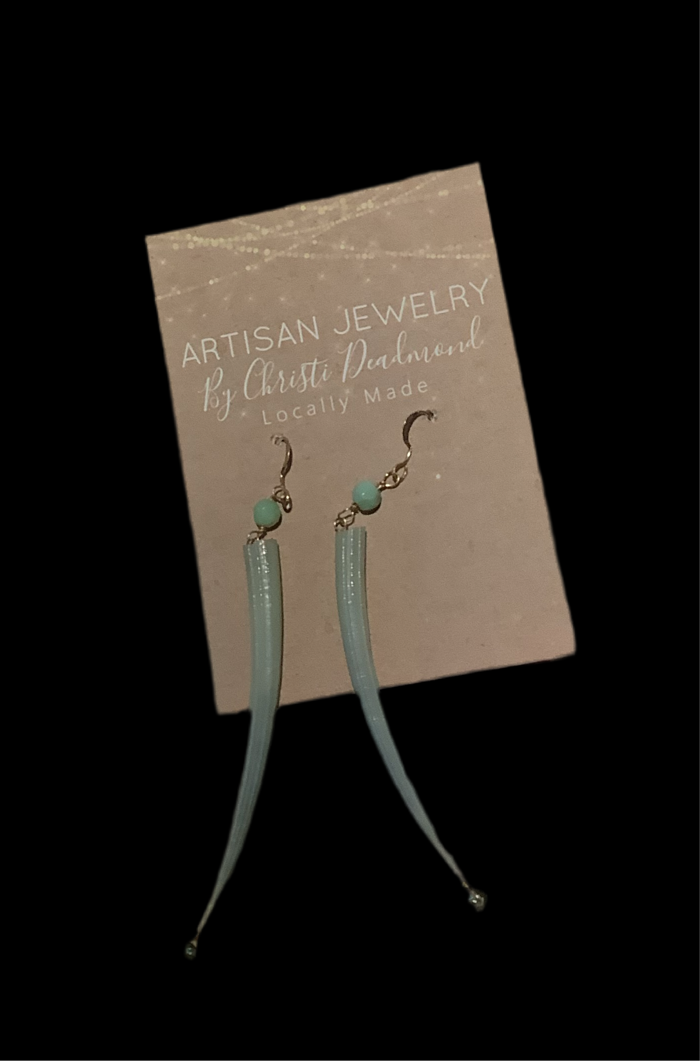 # 36 gold fill, opal,sea urchin quills earrings - CD