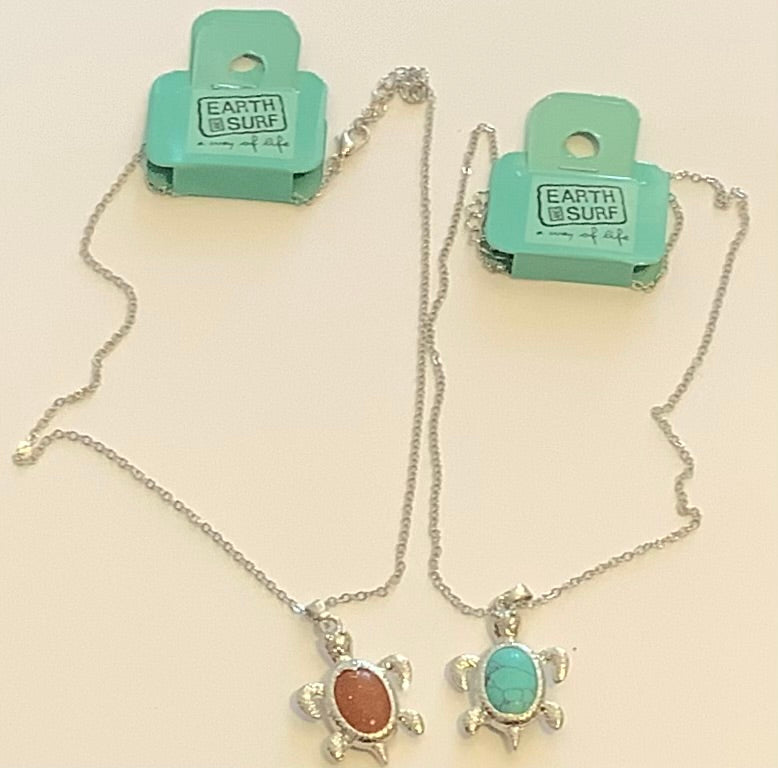 Stone turtle necklace chain