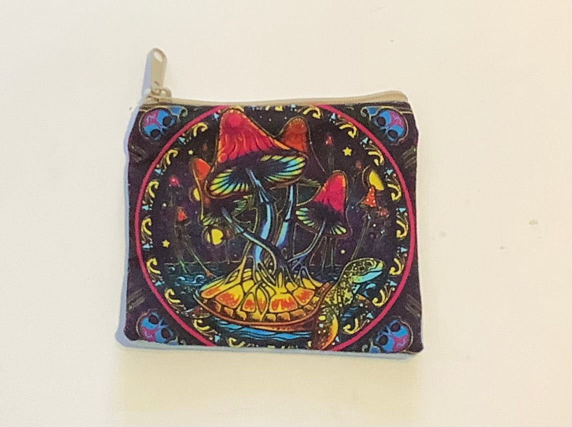 Multicolored mushroom coin purse