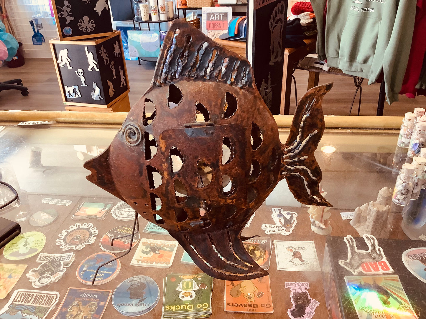 Metal Fish Candle Holder