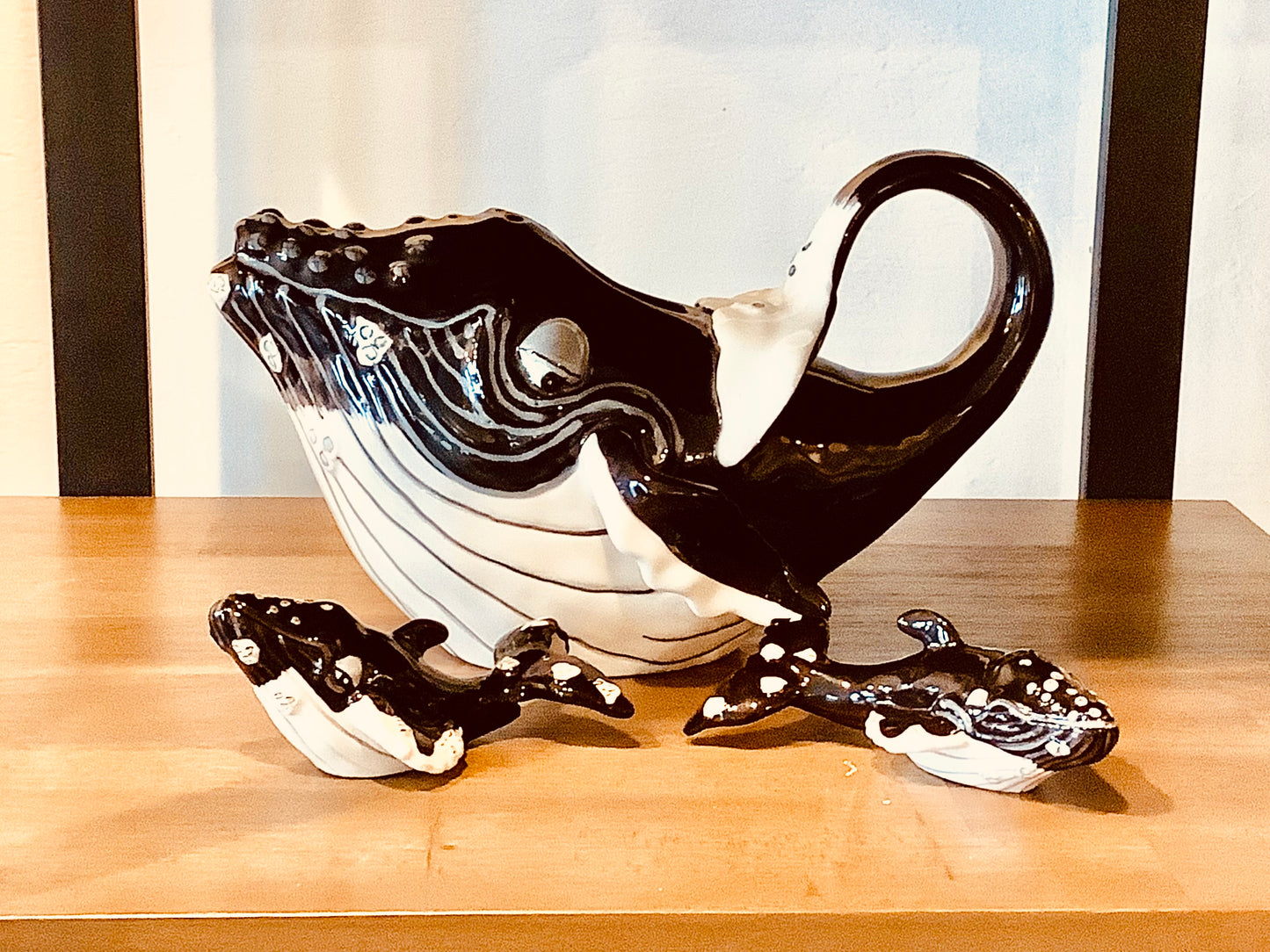 Whale tea pitcher, salt and pepper set. CC