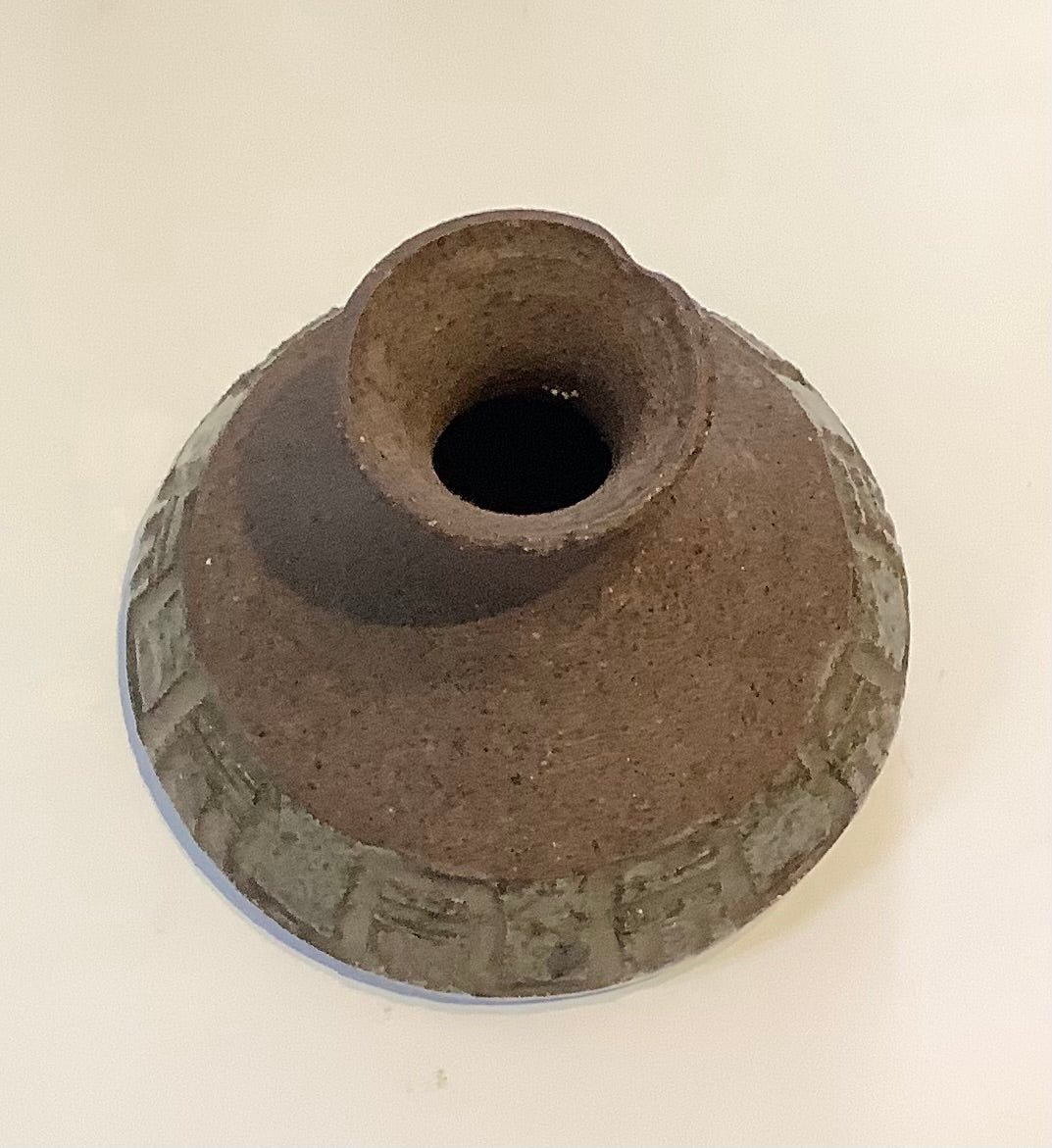 Brown clay vase