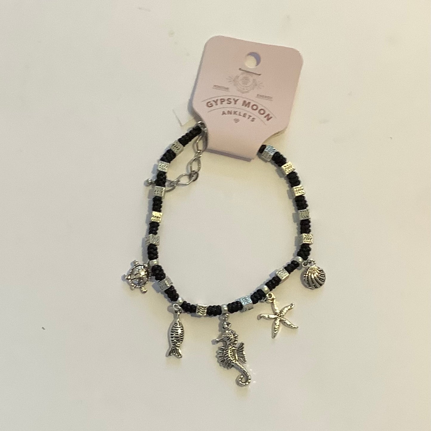 Sea life charm anklet