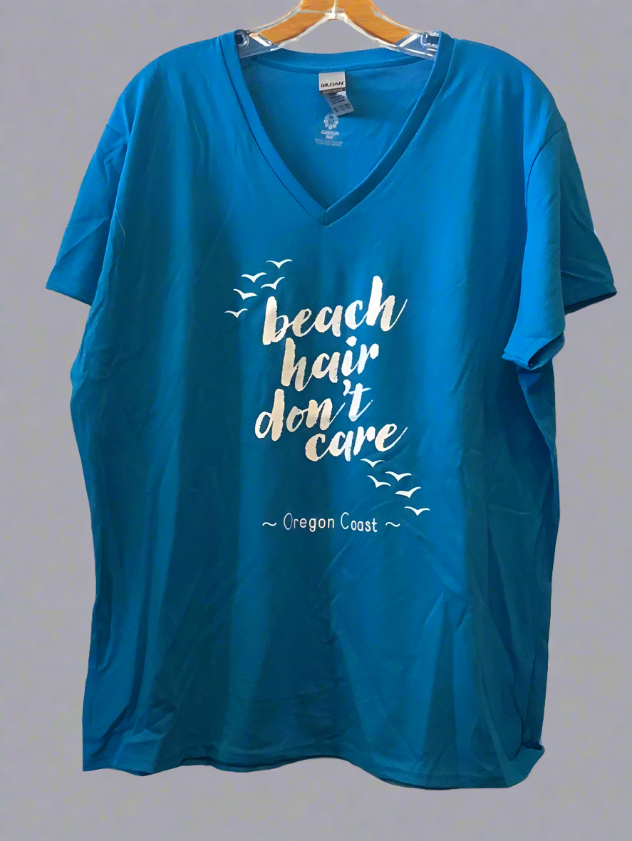 Beach hair don’t care 2XL .T-Shirt. CC