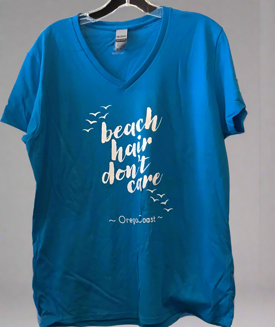 Beach hair don’t care Xs. CC