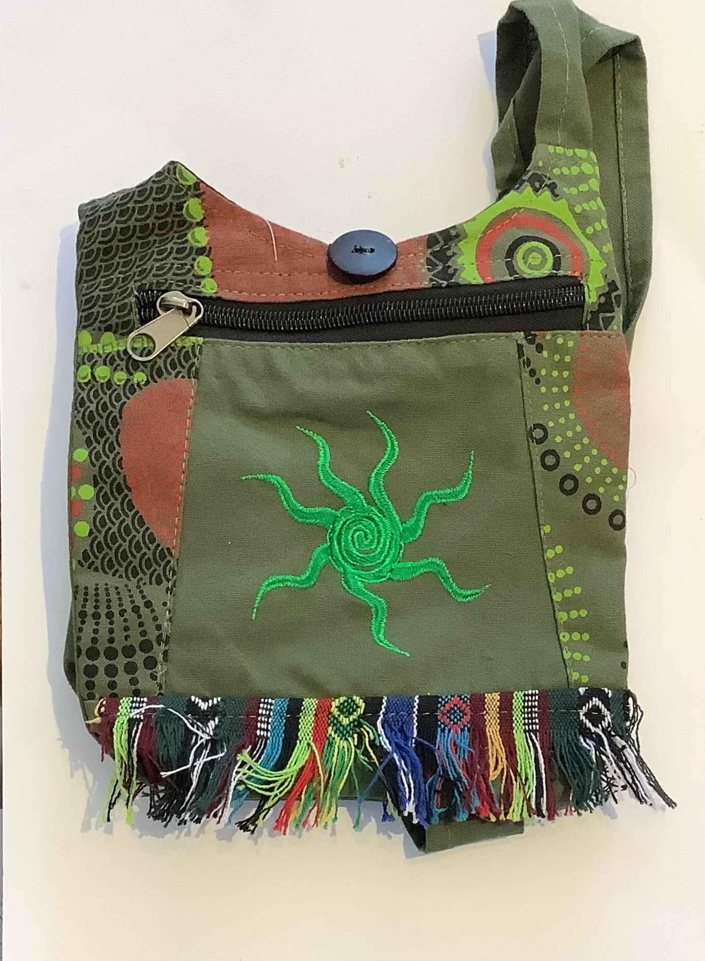 Sun fringe hand bag purse