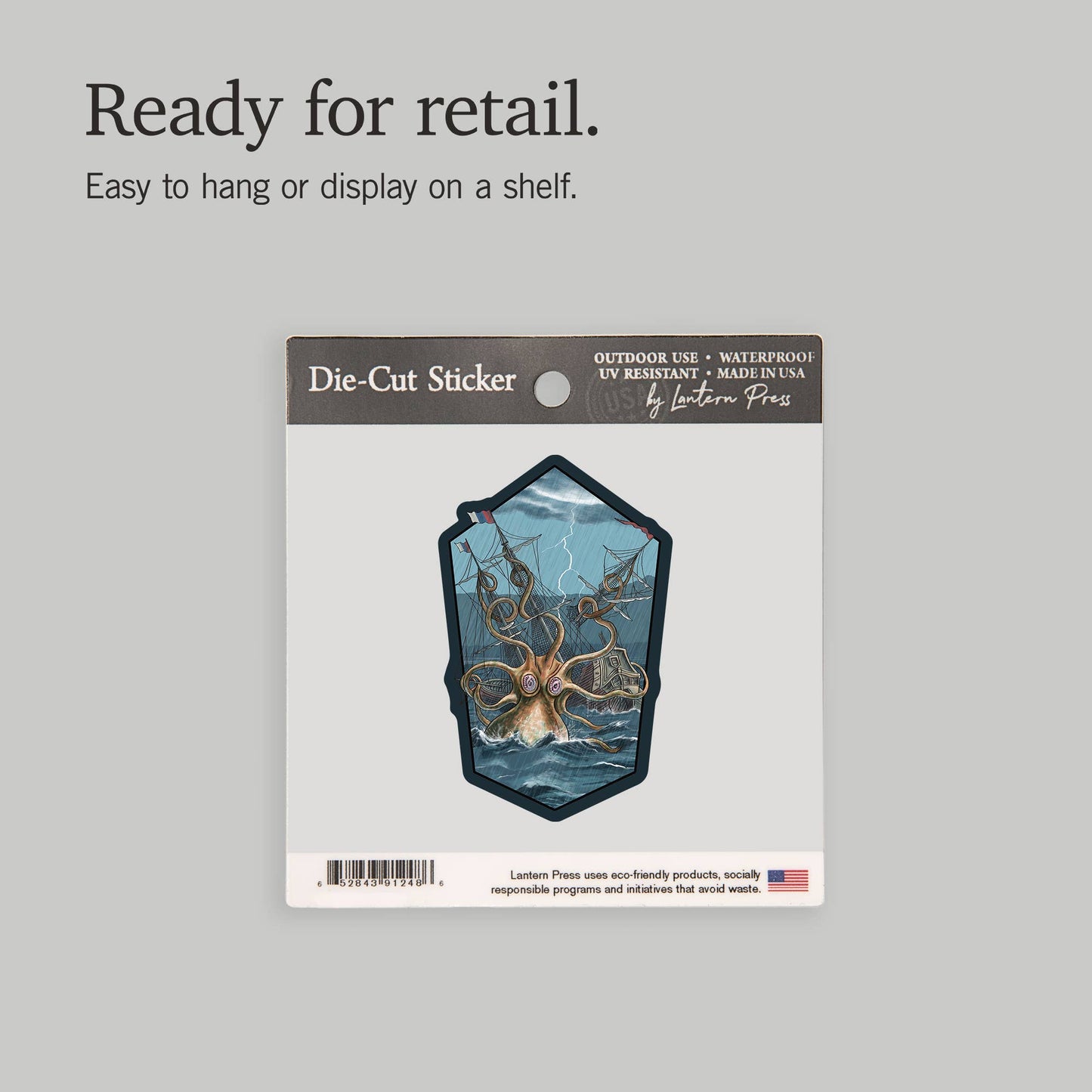 Kraken Attacking Ship Sticker