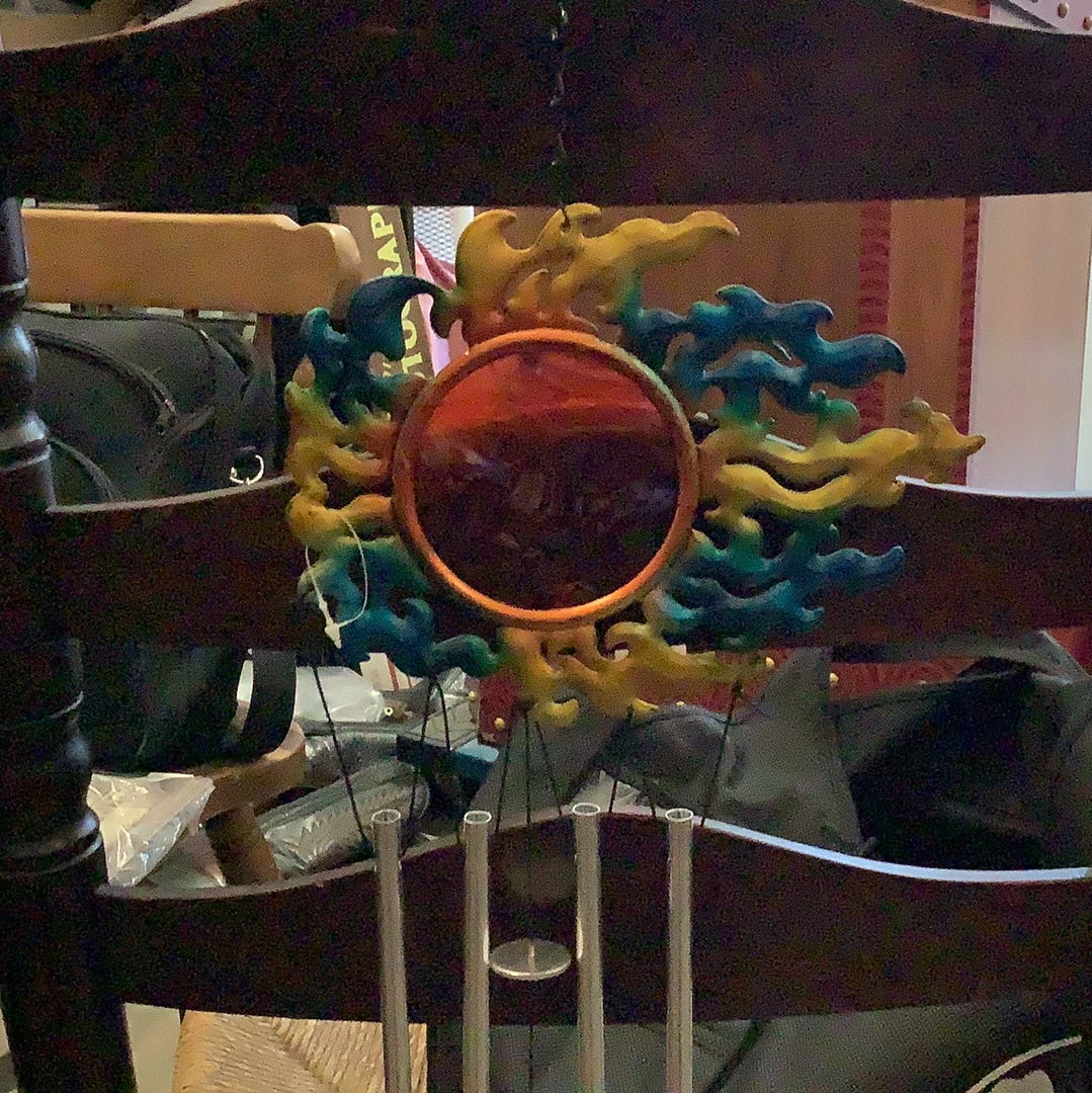 Sun blowing metal windchime - CC