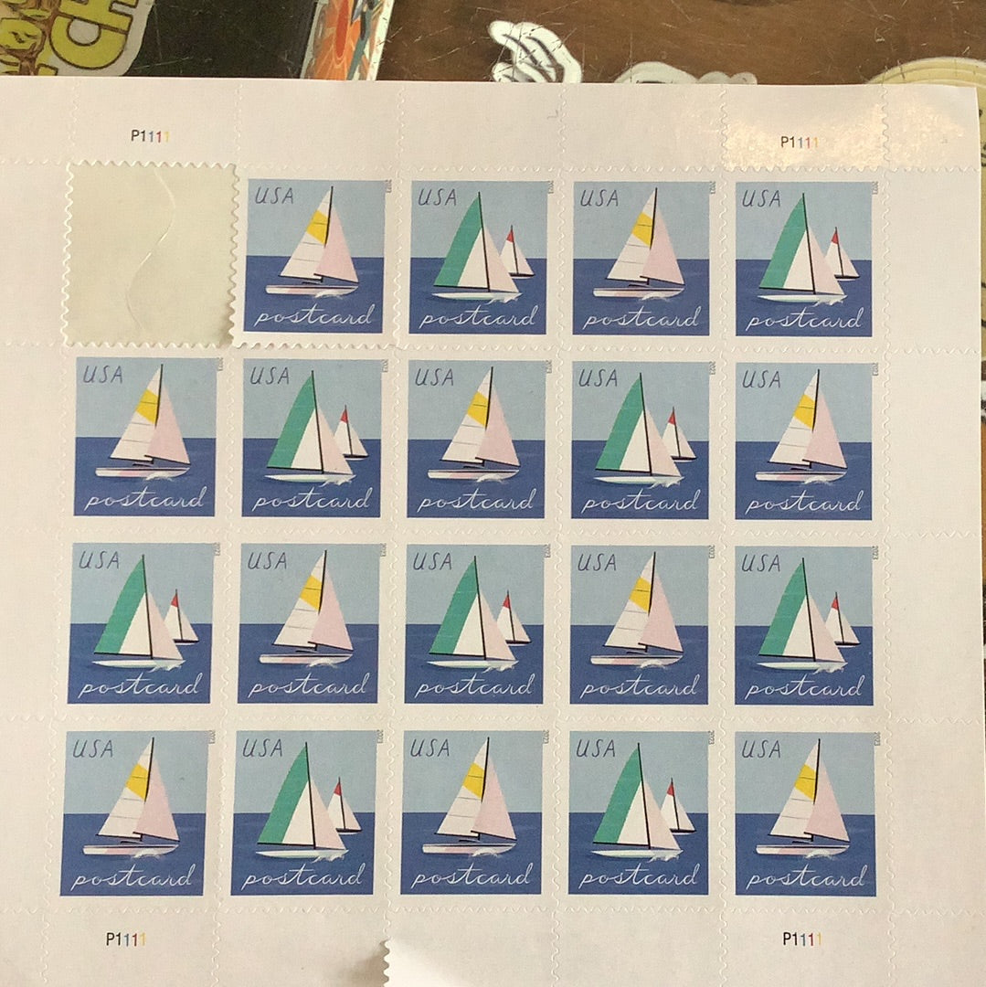 Stamp. For paper postcard. CC