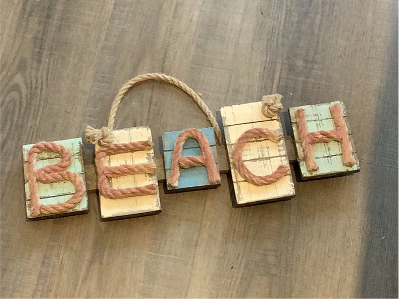 Beach Art wall hanger. CC