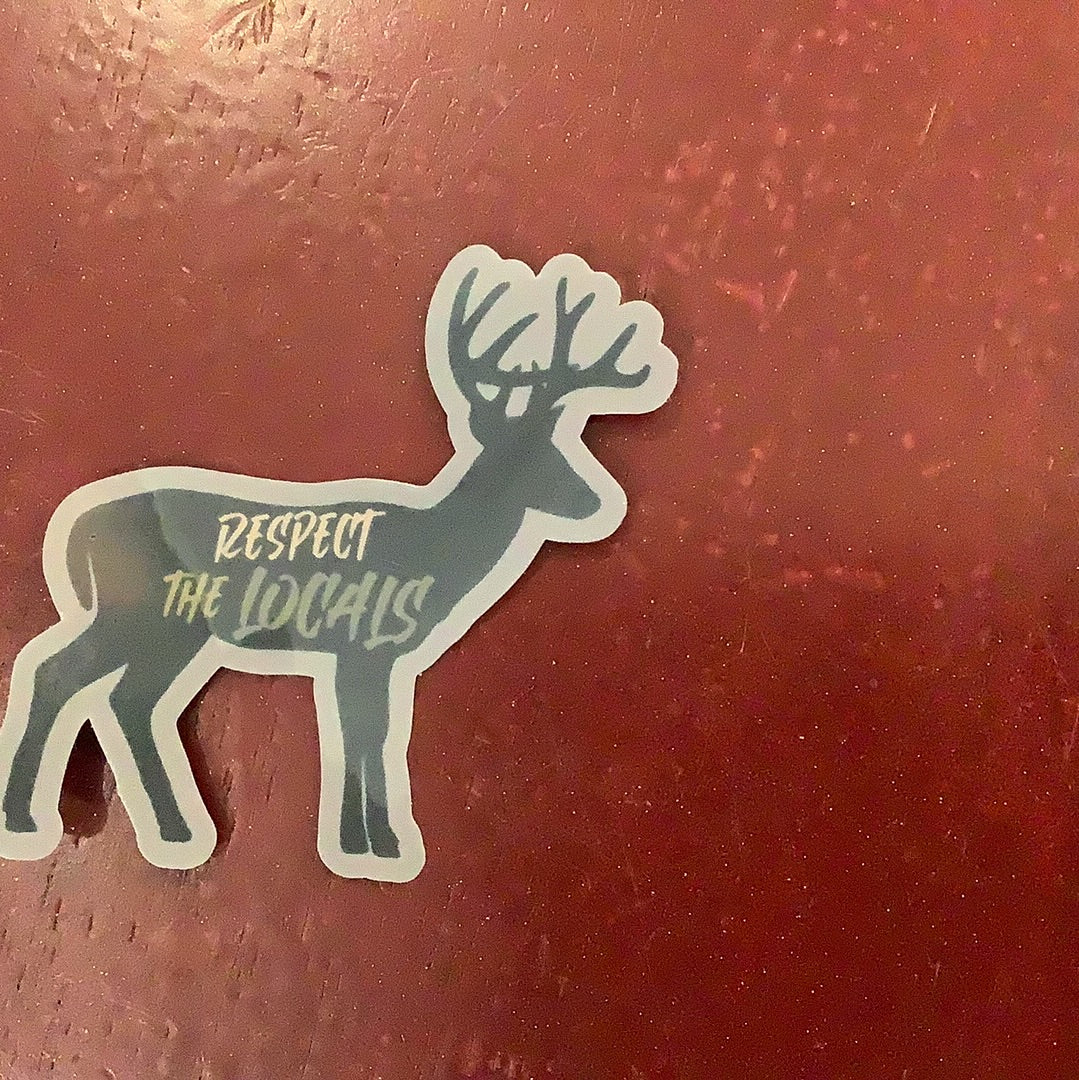 Respect the Locals Deer - decal - CC