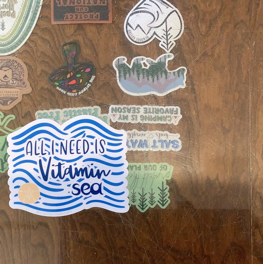 All I need is Vitamin Sea - sticker. CC