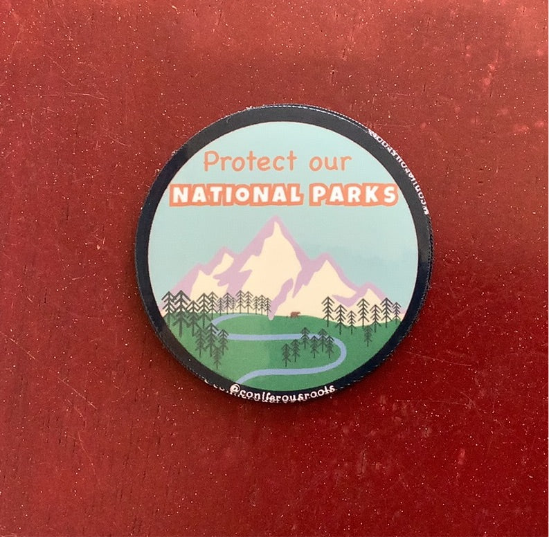 Protect our national parks circle decal. Cc