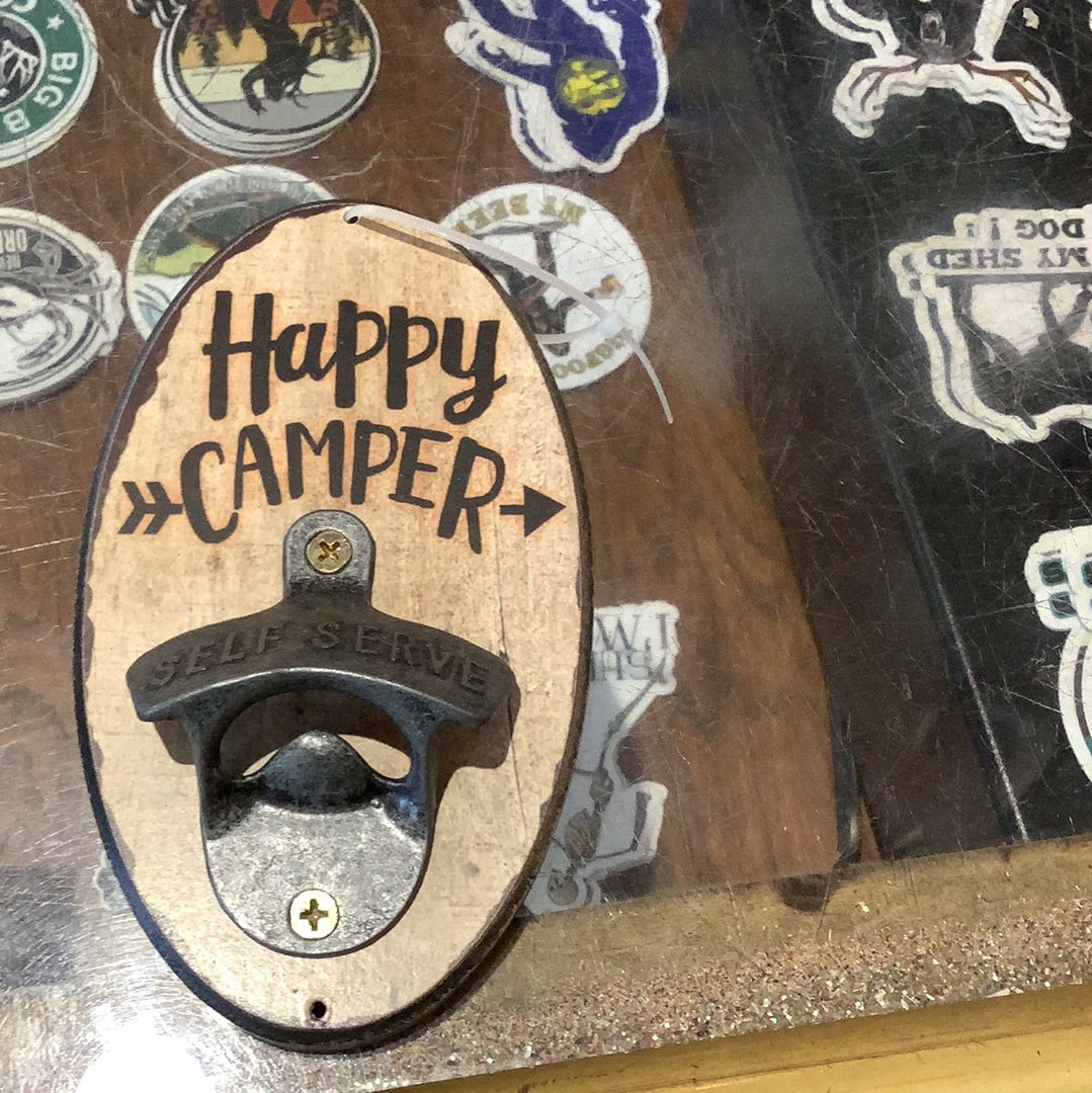 Happy Camper bottle opener. CC
