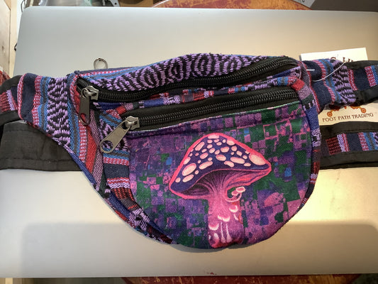 Mushroom 3 zip Fanny pack