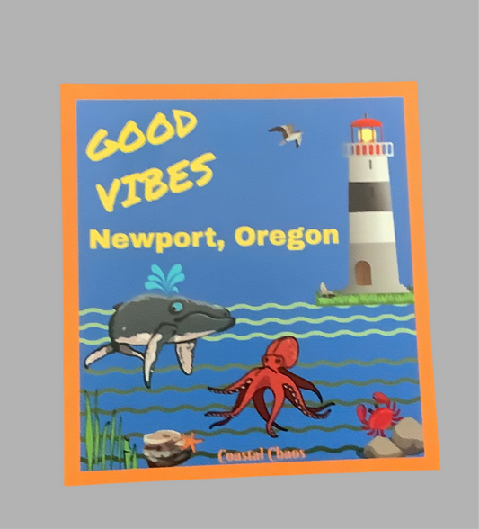 Good vibes square magnet .CC