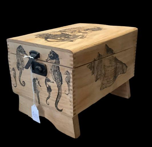 Mermaid wood box