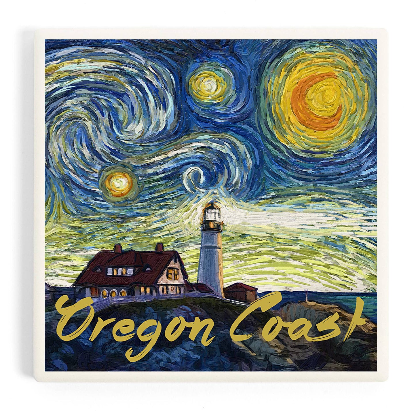 COASTER Lighthouse, Starry Night
