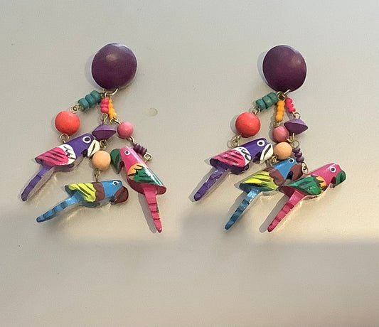 CE6. Parrot Earrings.
