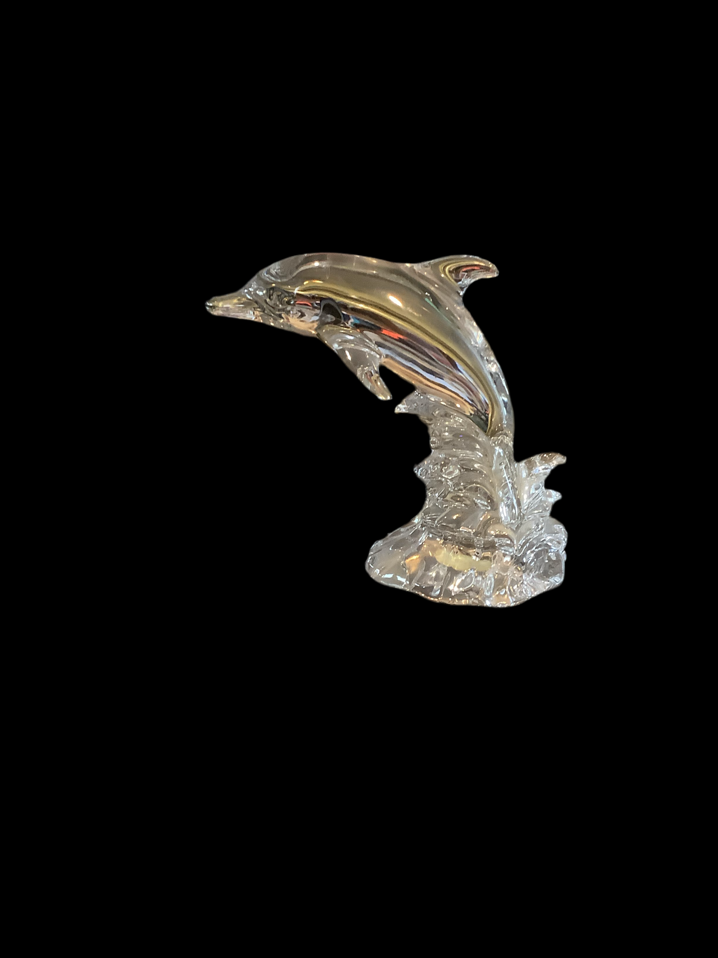 Glass dolphin crystal-