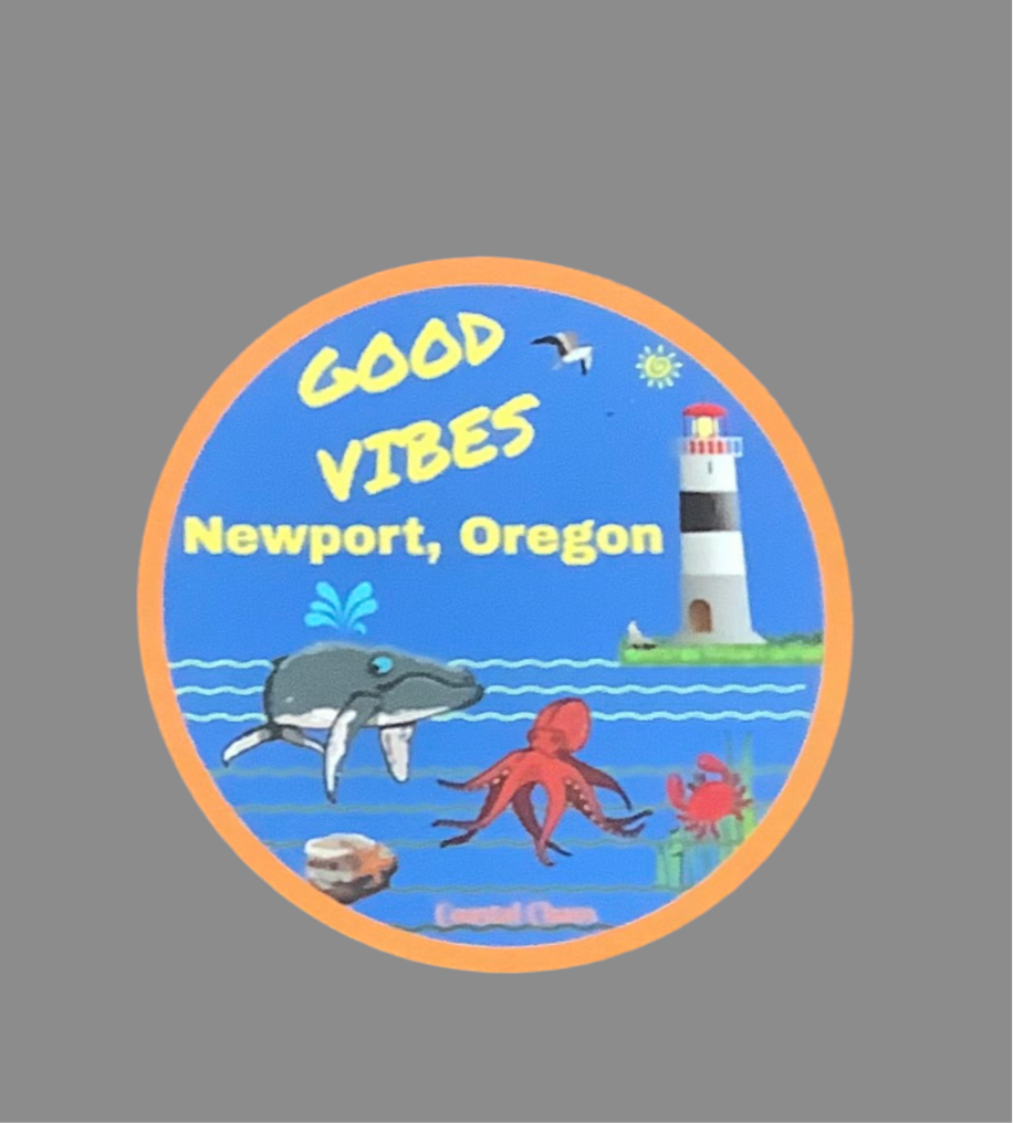 Good vibes circle magnet .CC