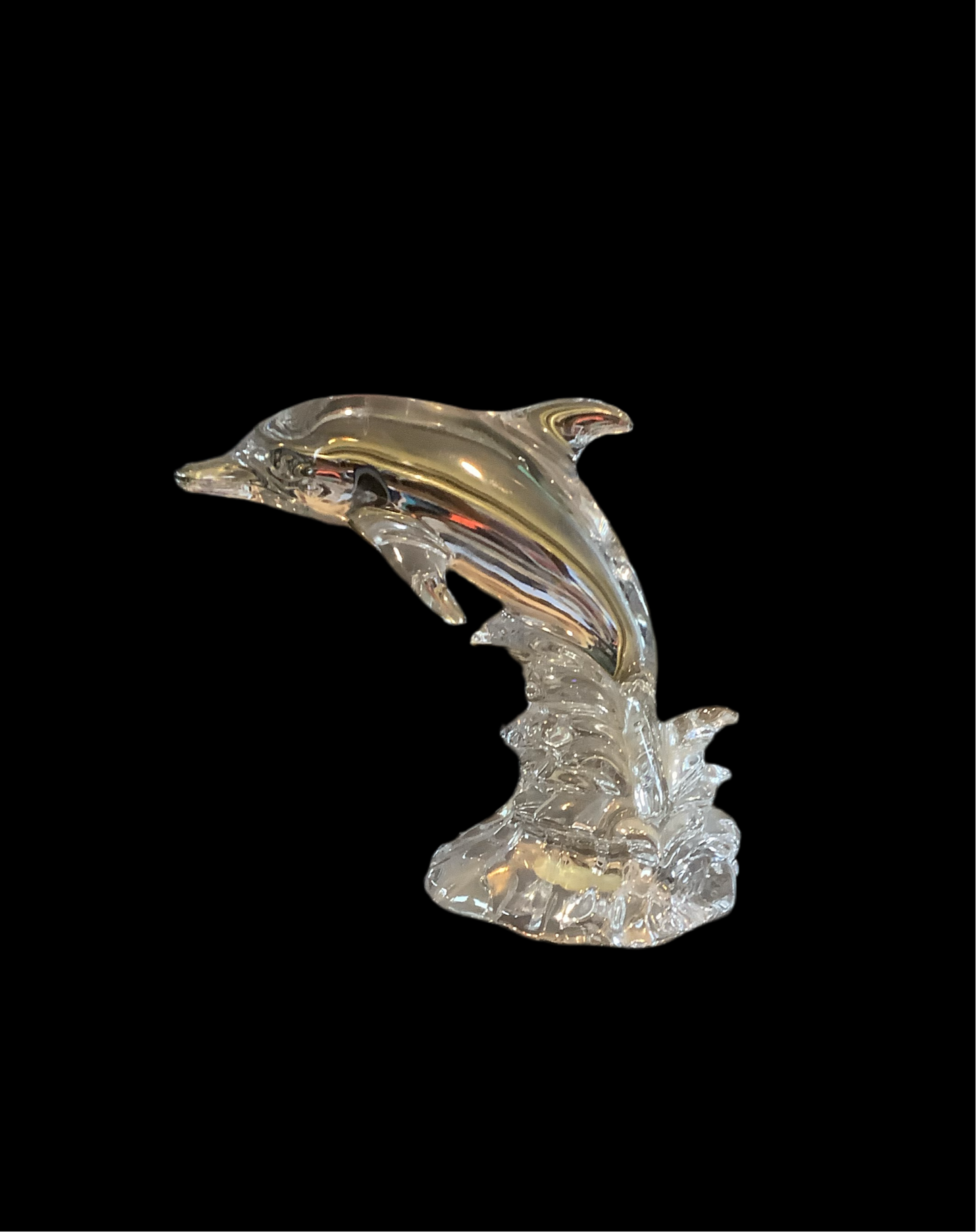Glass dolphin crystal-