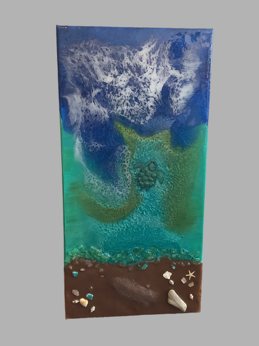 Sea turtle resin Art  .Shawn