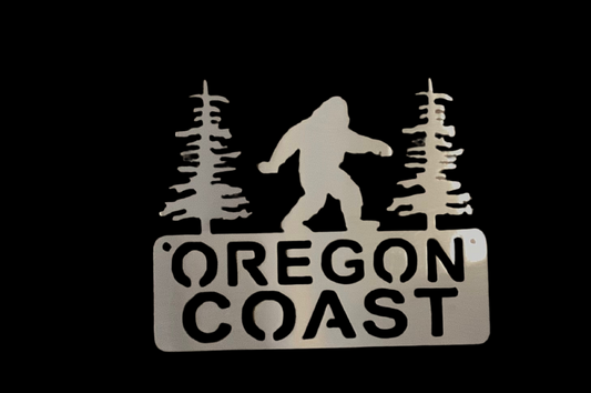 Bigfoot Oregon Coast metal sign 25% off