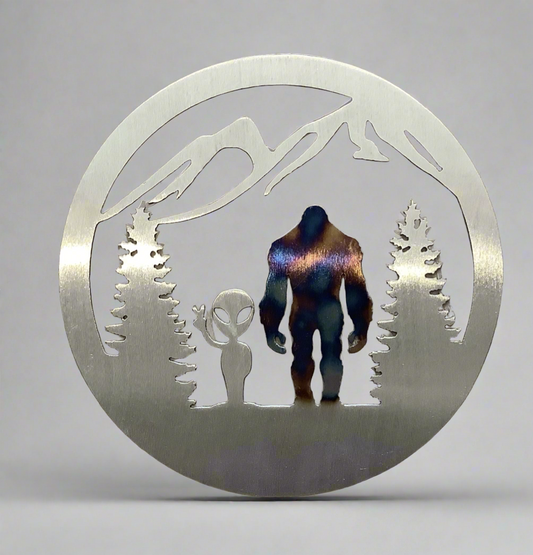 Fire torched or Painted signs.