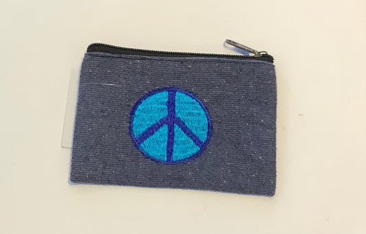 Peace sign coin purse