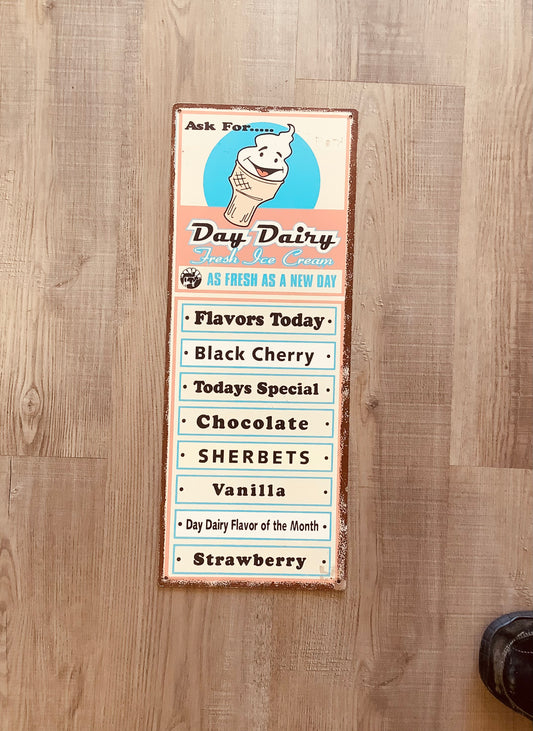 Day Dairy ice cream metal sign. CC
