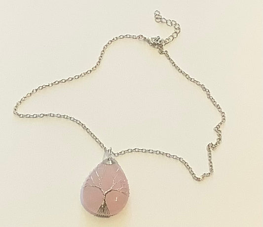 Tree of life sea glass necklace