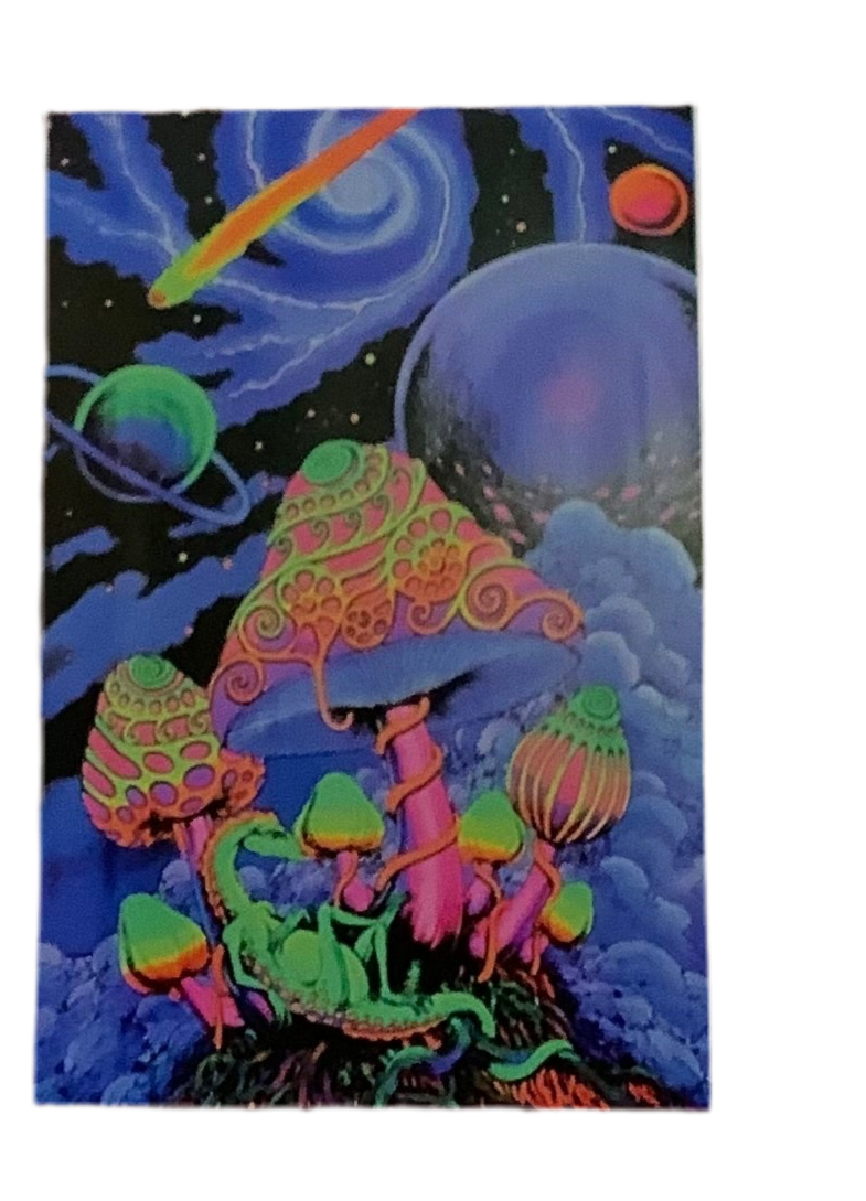 Cosmic mushroom poster black light